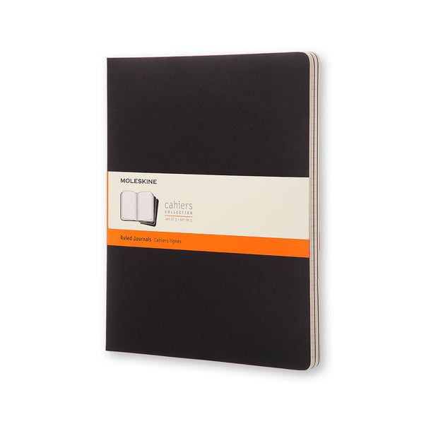 moleskine cahier journals xxl ruled - pack of 3#Colour_BLACK