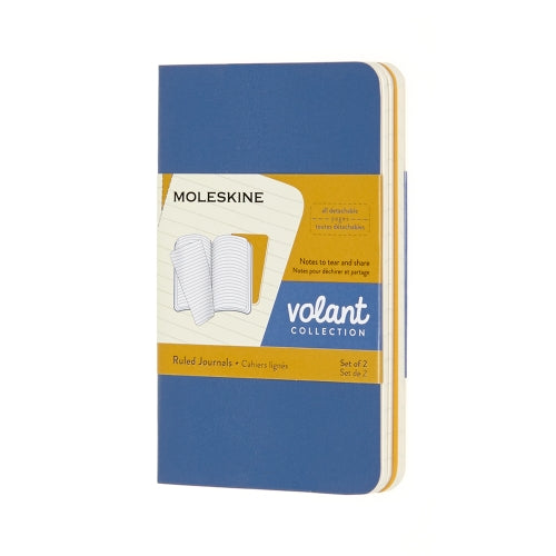 moleskine volant journals xtra small ruled - pack of 2#Colour_BLUE/AMBER YELLOW