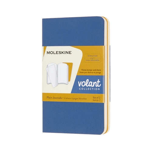 moleskine volant journals xtra small plain - pack of 2#Colour_BLUE/AMBER YELLOW