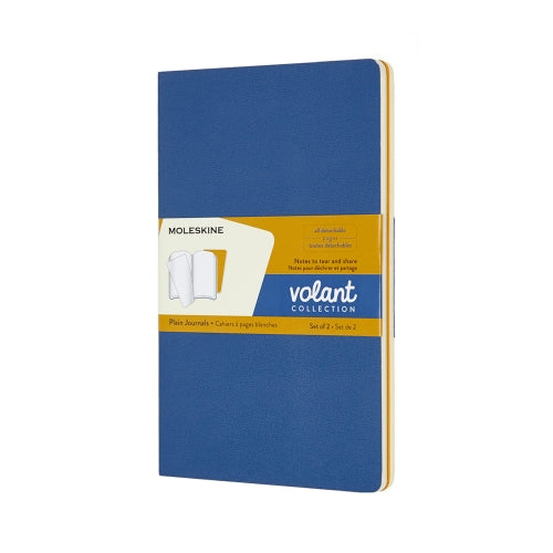 moleskine volant journals large plain#Colour_BLUE/AMBER YELLOW