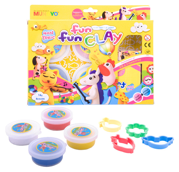 mungyo fun clay air-hardening 4 assorted & tools