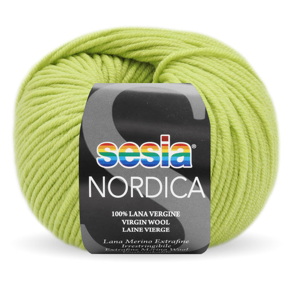 Sesia Nordica Merino DK Yarn 8ply#Colour_APPLE GREEN (930)