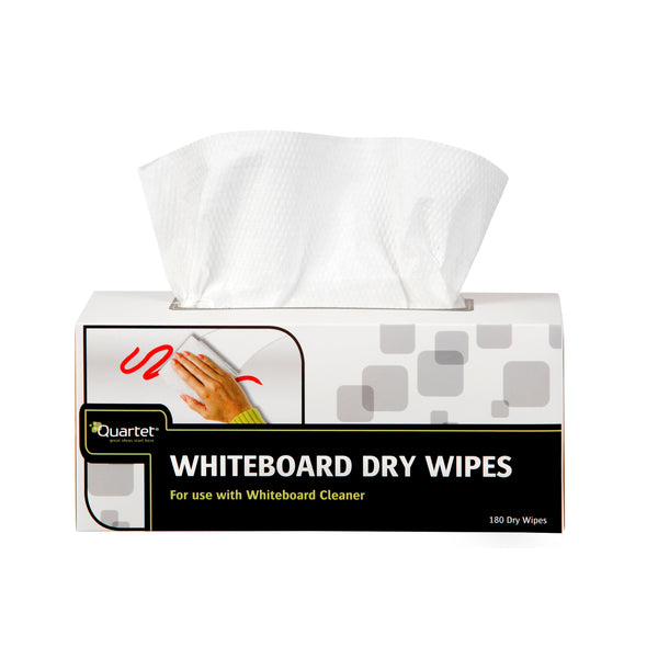 quartet whiteboard dry cleaning wipes box of 180