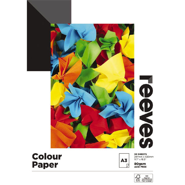Reeves Colour Paper Pad 80gsm#Size_A3