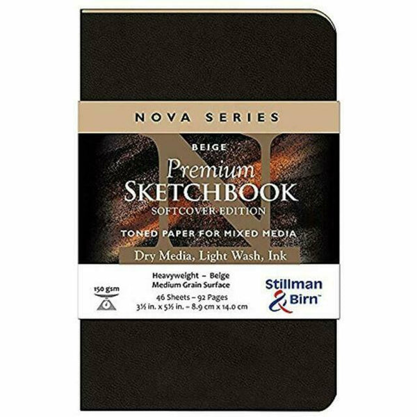 Stillman & Birn Nova Beige Soft Cover Sketch Book 150gsm#size_3.5X5.5 INCHES