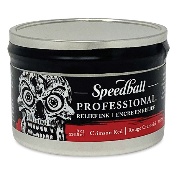Speedball Pro Relief Ink 8oz#Colour_CRIMSON RED