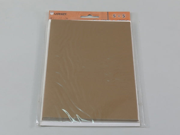 Blank Card - B6 Pack Of 5#colour_Gold
