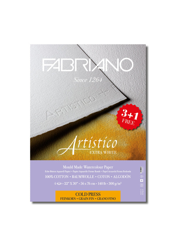 Fabriano Artistico 3+1 56x76cm 300gsm Extra White#Paper Press_COLD PRESSED