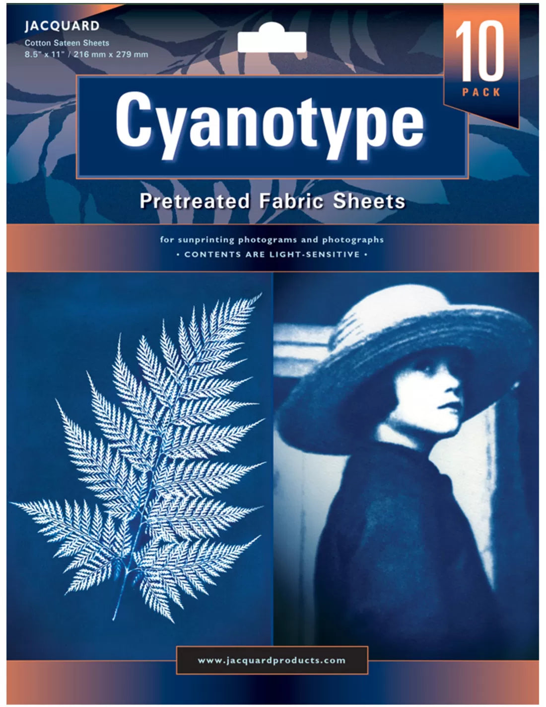 Jacquard Cyanotype Pretreated Fabric Sheets 8.5x11 inches