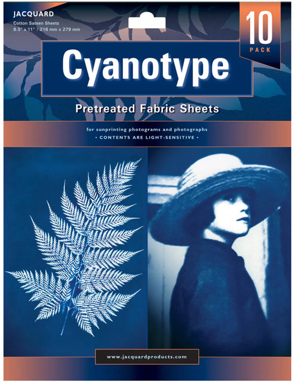 Jacquard Cyanotype Pretreated Fabric Sheets 8.5x11inch