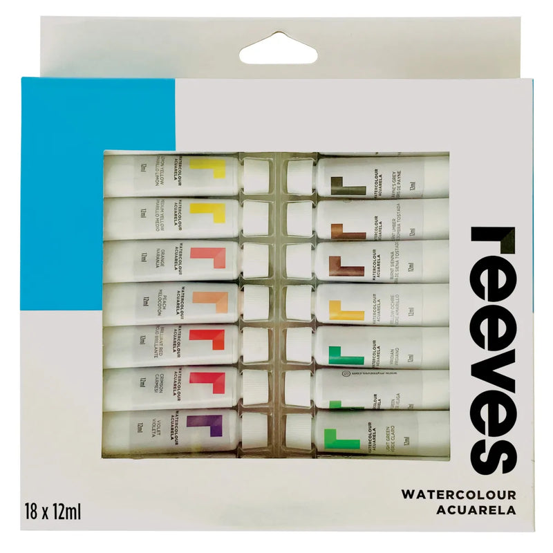Reeves Watercolour Paint 12ml Set Of 18