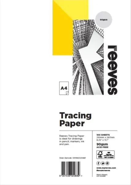 Reeves Tracing Paper 90gsm - Pack Of 100