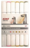 Kent Spectra Graphic Design Marker Brush Set Of 6#colour_SKIN TONES