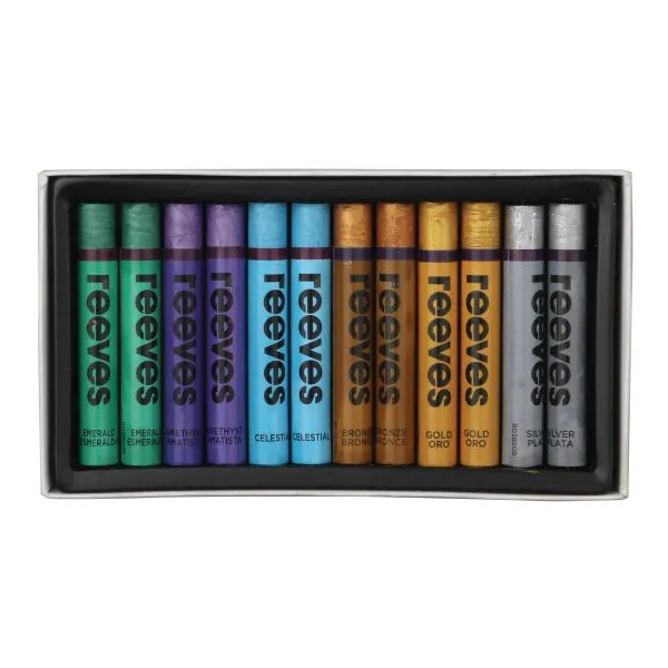 Reeves Oil Pastel Set Of 12 Metallic