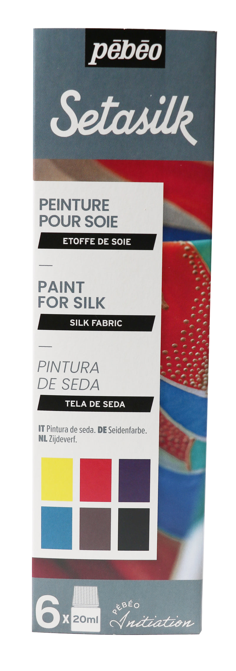 Pebeo Setasilk Paints 20ml Set Of 6