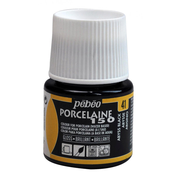 Pebeo Porcelaine 150 Paints 45ml#Colour_ABYSS BLACK