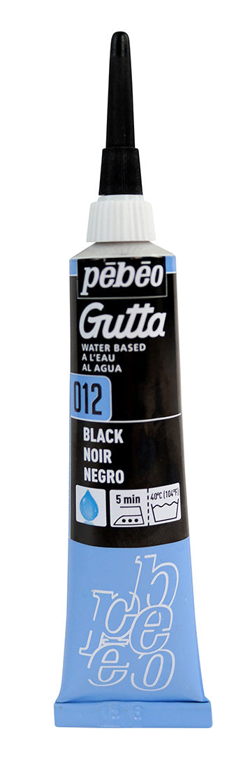 Pebeo Setasilk Waterbased Gutta 20ml#Colour_BLACK