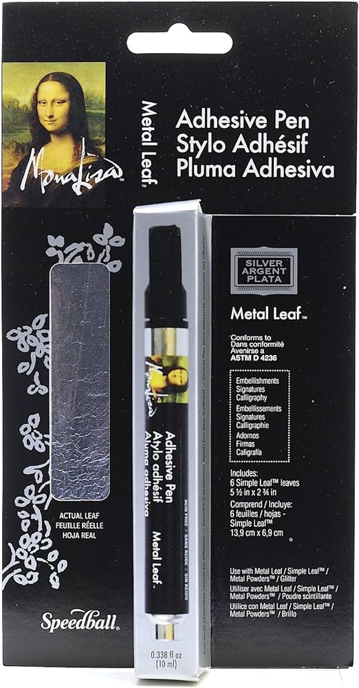 Speedball Mona Lisa Silver Metal Leaf Adhesive Pen