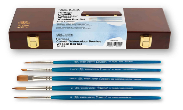 Winsor & Newton Cotman Brush Wooden Box Set