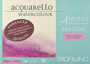 Fabriano Artistico Watercolour Enhanced Block 300gsm Hot Press Traditional White 20 Sheets