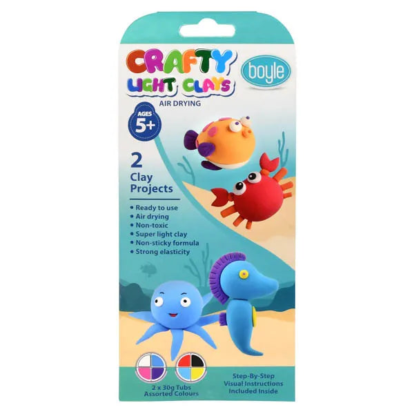 Boyle Crafty Clays Kit Diy Project Under The Sea 2 X 30g