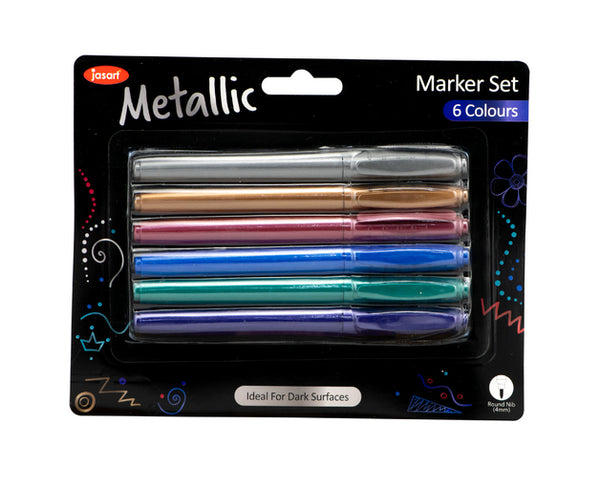 Jasart Metallic Markers Set Of 6