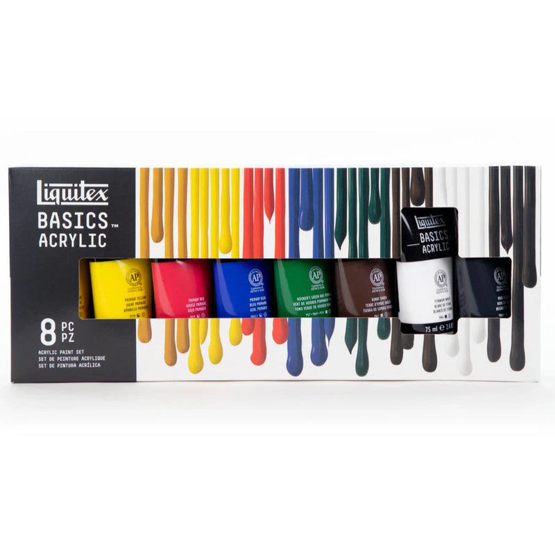 Liquitex Basics Acrylic Paints 75ml - Set Of 8