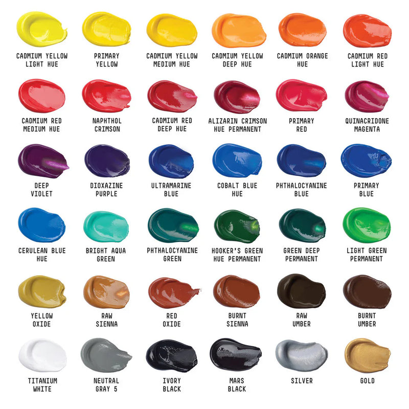 Liquitex Basics Acrylic Paints 22ml - Set Of 36