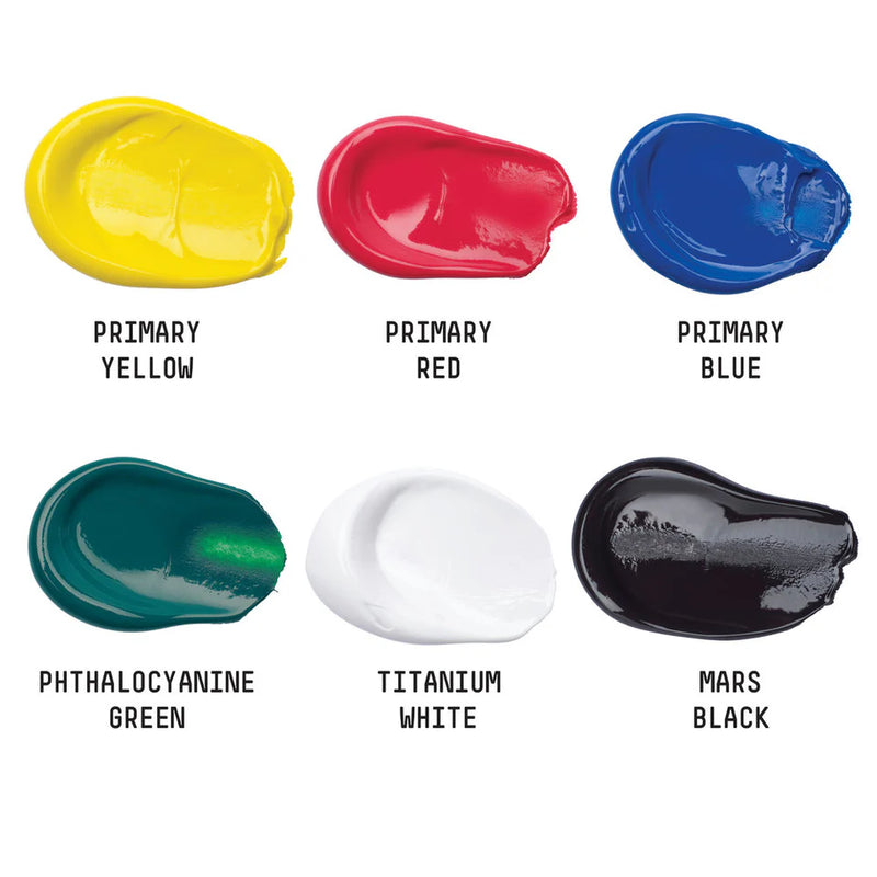 Liquitex Basics Acrylic Paint Set Of 6 X 118ml