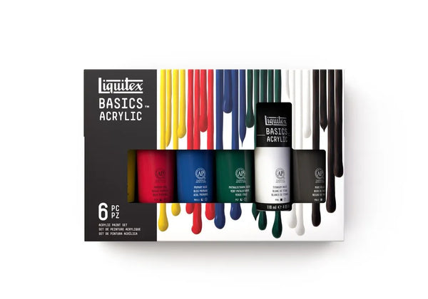 Liquitex Basics Acrylic Paint Set Of 6 X 118ml