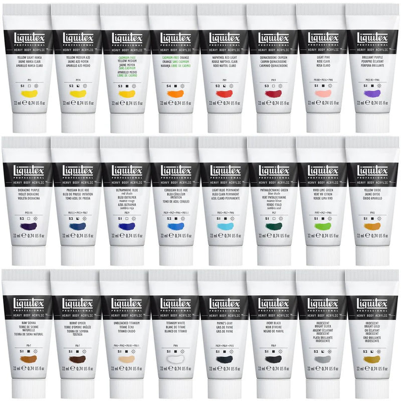 Liquitex Professional Heavy Body Acrylic Paint 22ml Set Of 24