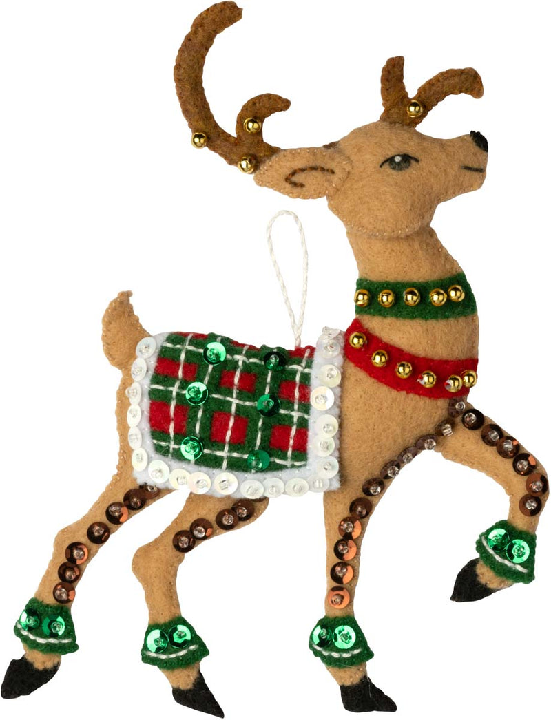 Bucilla Ornament Kit Festive Reindeer