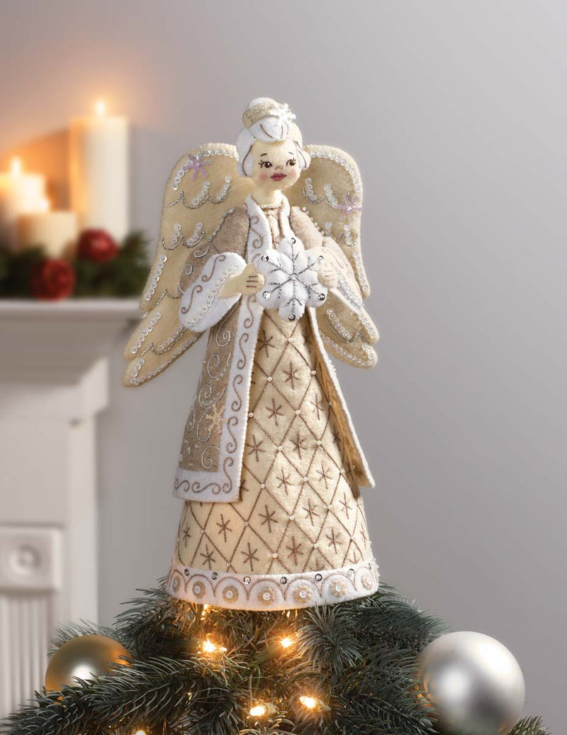 Bucilla Tree Topper Embroidery Kit Snowflake Angel