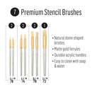 Folk Art Stencil Brush Set Of 7