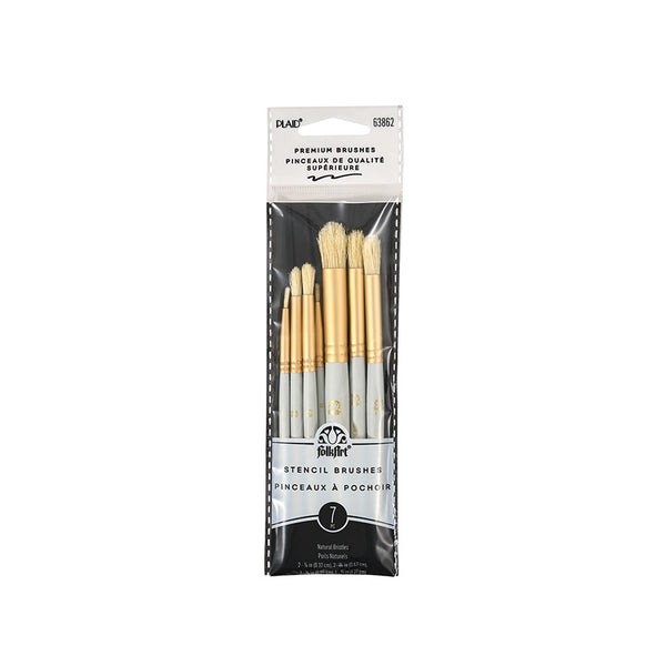 Folk Art Stencil Brush Set Of 7