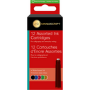 Manuscript Fountain Pen Cartridges Black Pack of 12