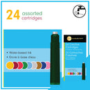 Manuscript Pen Creative Ink Cartridges Assorted Pack Of 24