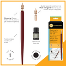 Manuscript Round Hand Nib Holder & Black Ink Set