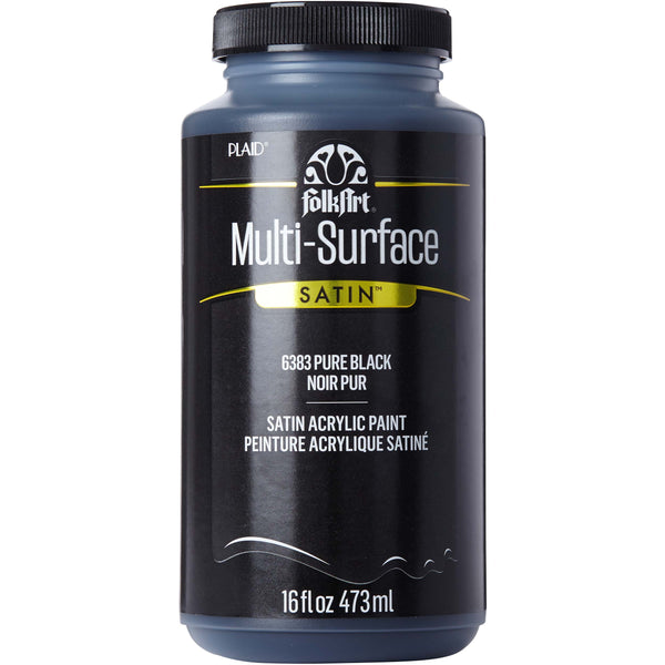 Folk Art Multi-surface Acrylic Paint 16oz#Colour_PURE BLACK