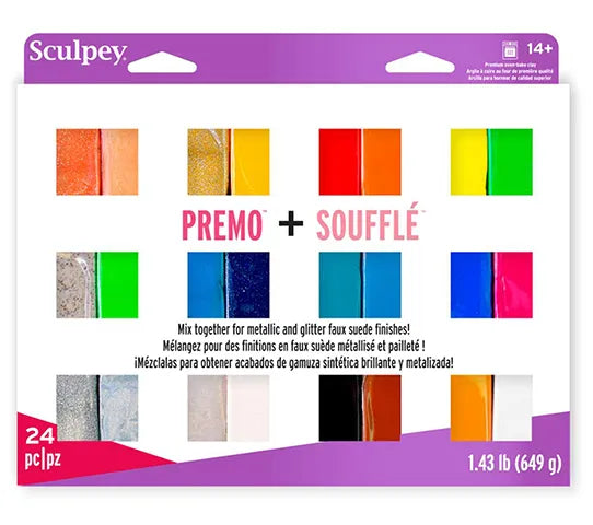 Sculpey Premo + Souffle Multipack Of 24 Colours