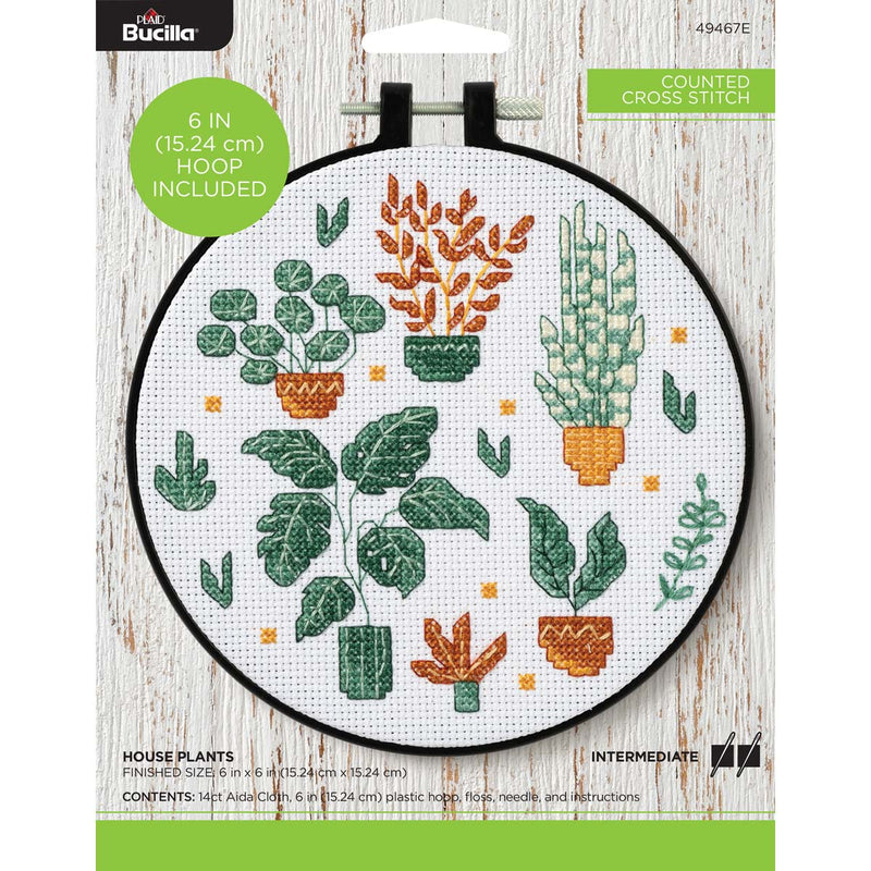 Bucilla Counted X-stitch 6 Inch House Plants