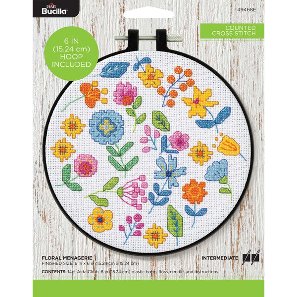 Bucilla Counted Cross Stitch Kit - Floral Menagerie