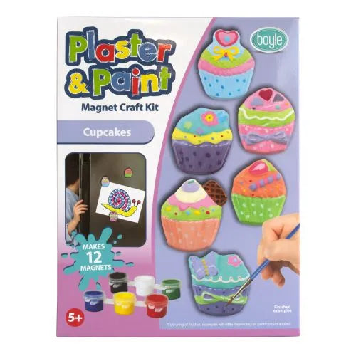 Boyle Plaster & Paint Magnet Craft Kit - Cupcakes