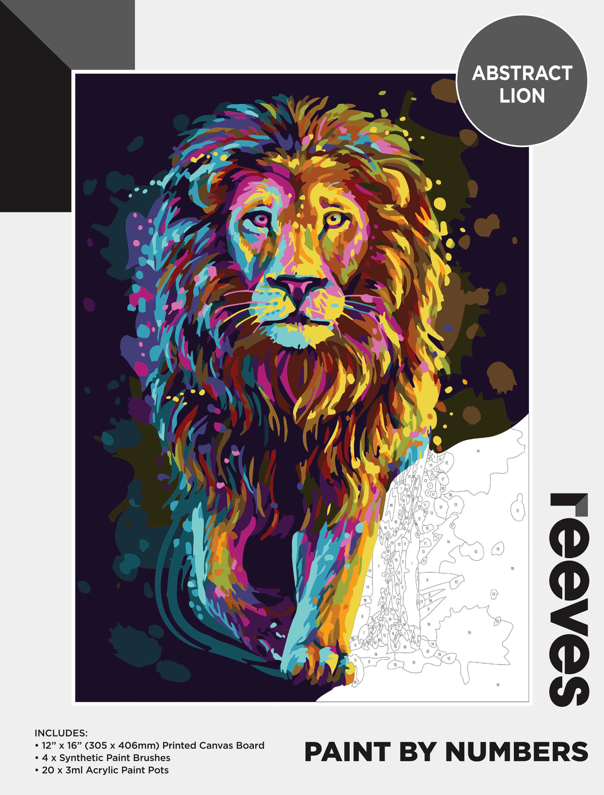Lion paint by numbers deals