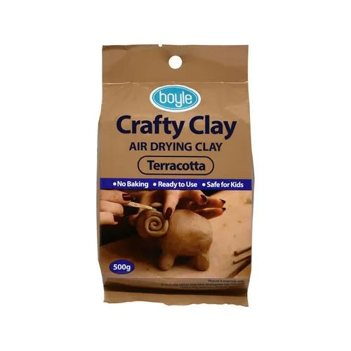 Boyle Crafty Clay Air Drying Clay 500g#Colour_TERRACOTTA