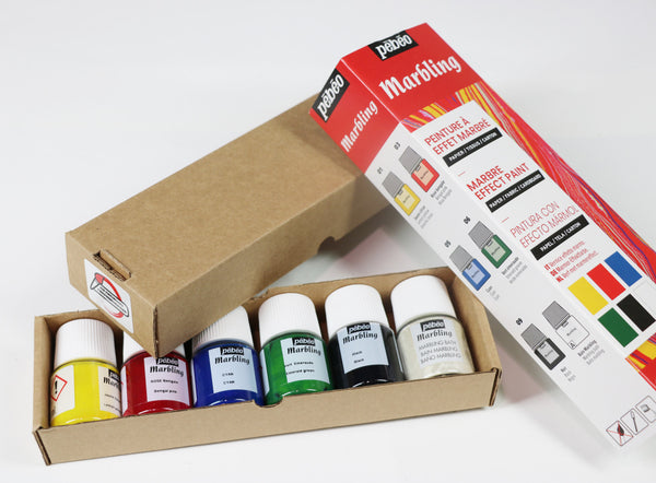 Pebeo Marbling Paints 20ml Set Of 6 Assorted Colours