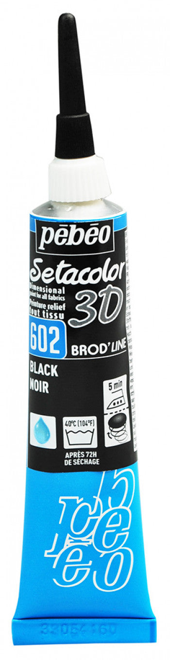 Pebeo Setacolor Paints 3D 20ml#Colour_BLACK