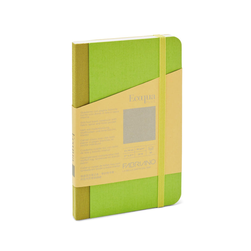 Fabriano Ecoqua Plus Fabric 90GSM Blank Lime Notebooks