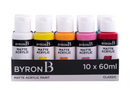 Jasart Byron Matte Acrylic 59ml Paint Set of 10 Classic Colours