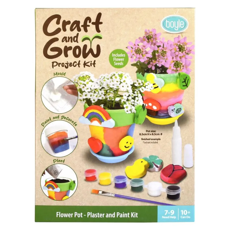 Boyle Craft & Grow Flower Pot Plaster & Paint